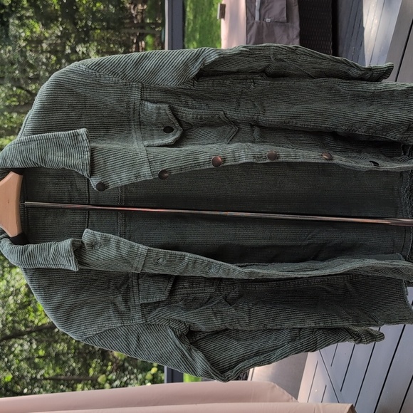 Oversized Olive Green Corduroy Shacket - Women's XS - Picture 6 of 7